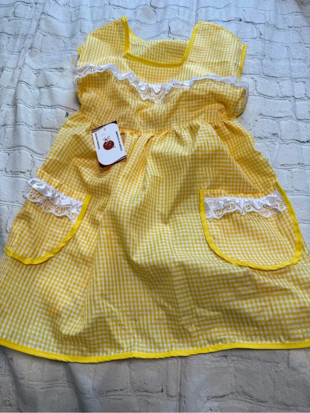 Pet Warrior Dog Apron Dress with Lace Pockets Custome. Halloween costume.